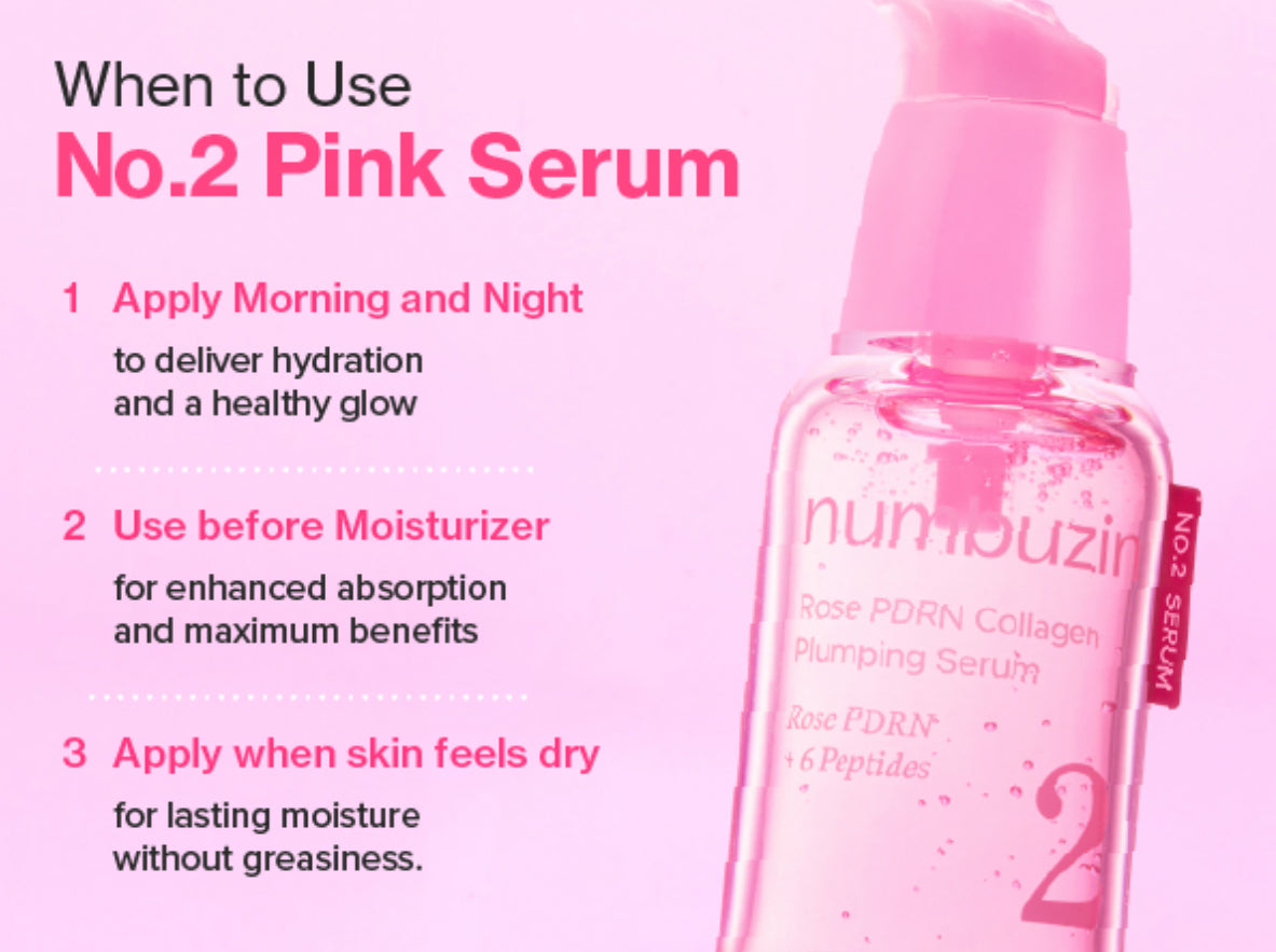 Numbuzin No.2 Rose PDRN Collagen Plumping Serum