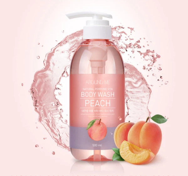 Around Me Perfume Vita Body Wash Peach 500ml