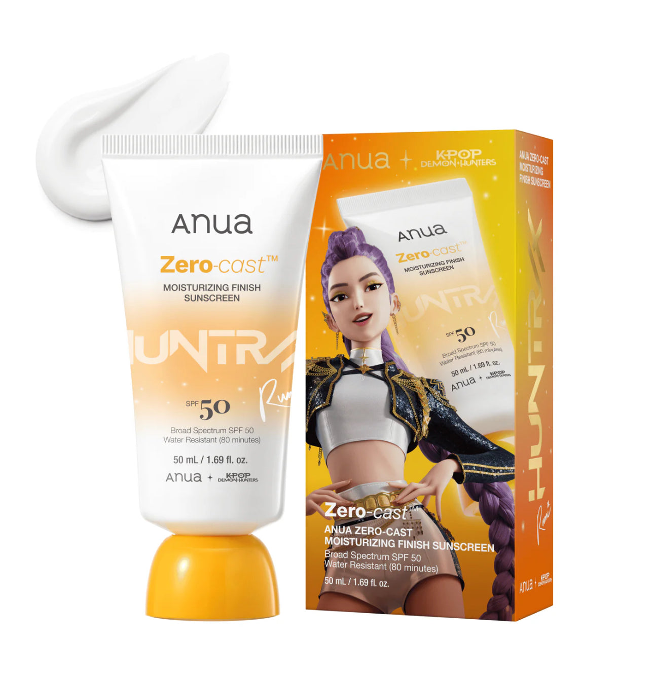 Anua K-Pop Demon Hunters Zero-Cast Moisturizing Finish Sunscreen
