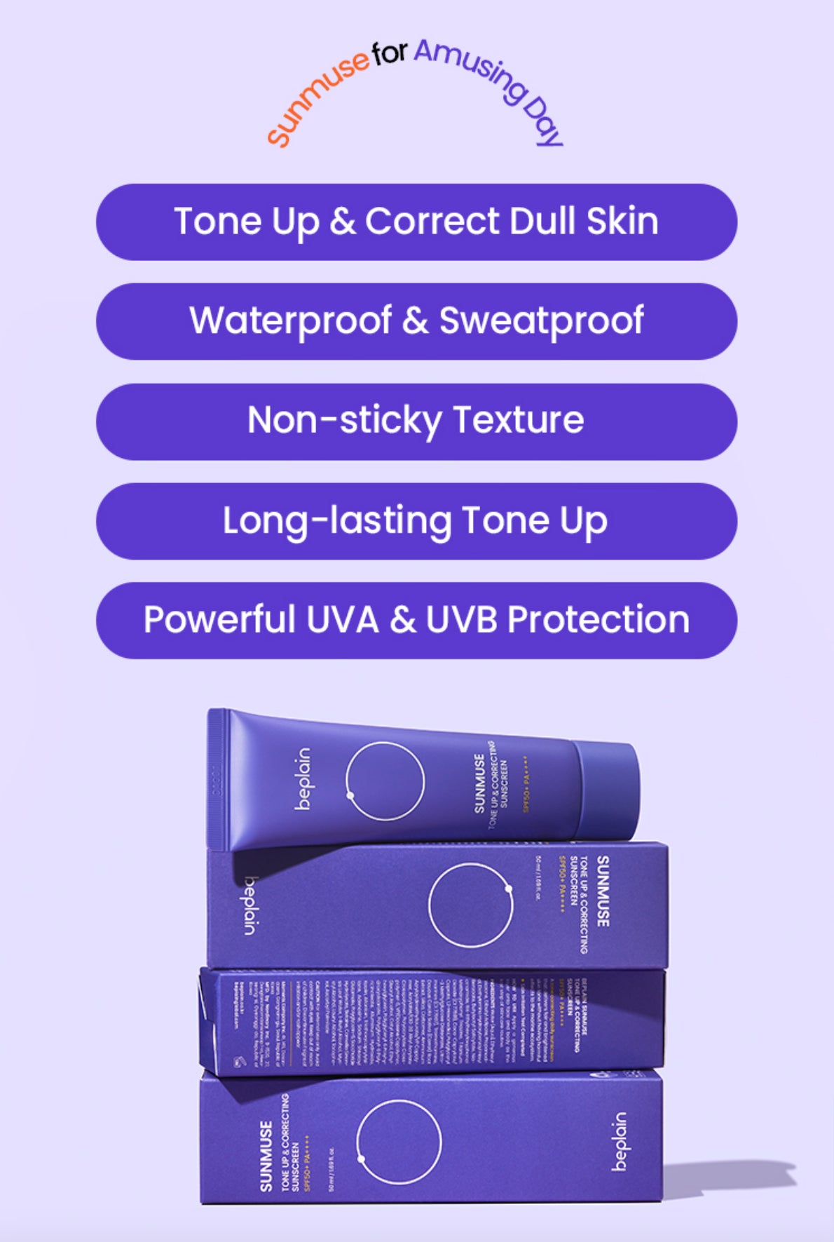 beplain Sunmuse Tone Up & Correcting Sunscreen
